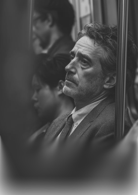 Person in contemplative moment